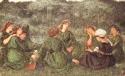 Sir Edward Coley Burne-jones,Bart.,ARA,RWS Green Summer (mk46) oil on canvas